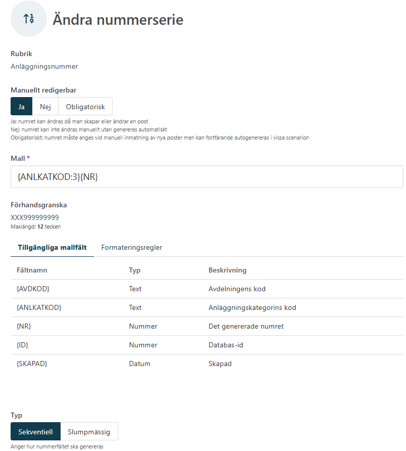 Vi utökar funktionen nummerserier